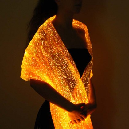 LUMISHAWL PINK (LUMINOUS FIBER OPTIC FABRIC SHAWL)